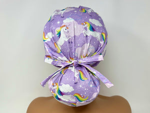 Unicorn with Sparkles - Silver Metallic Print - Ponytail