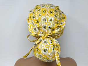 Bees - Gold Medallion - Light  - Ponytail