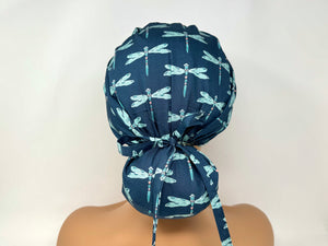 Dragonflies on Navy - Ponytail