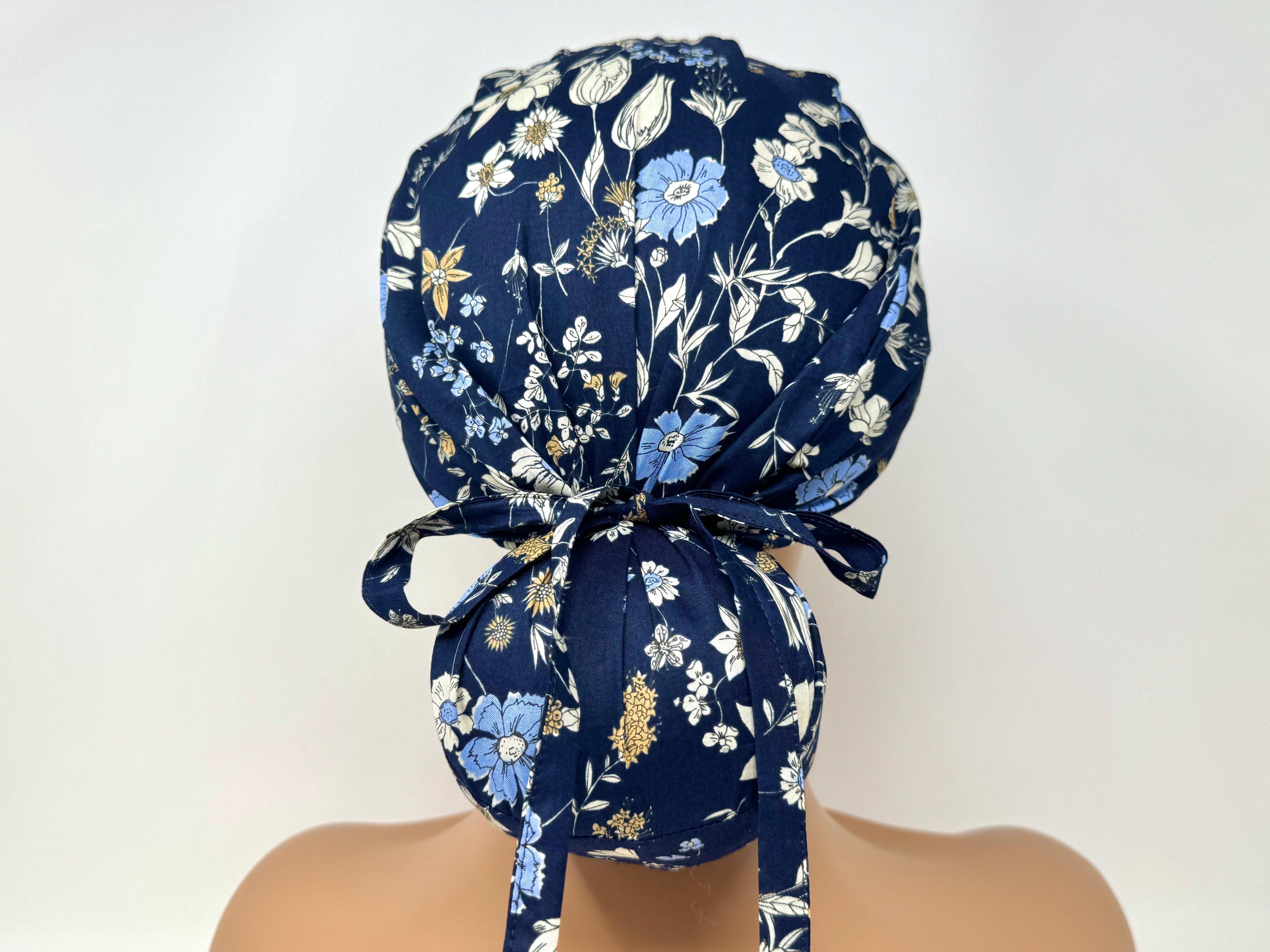 Bronte On Blue - Cotton Lawn - Ponytail