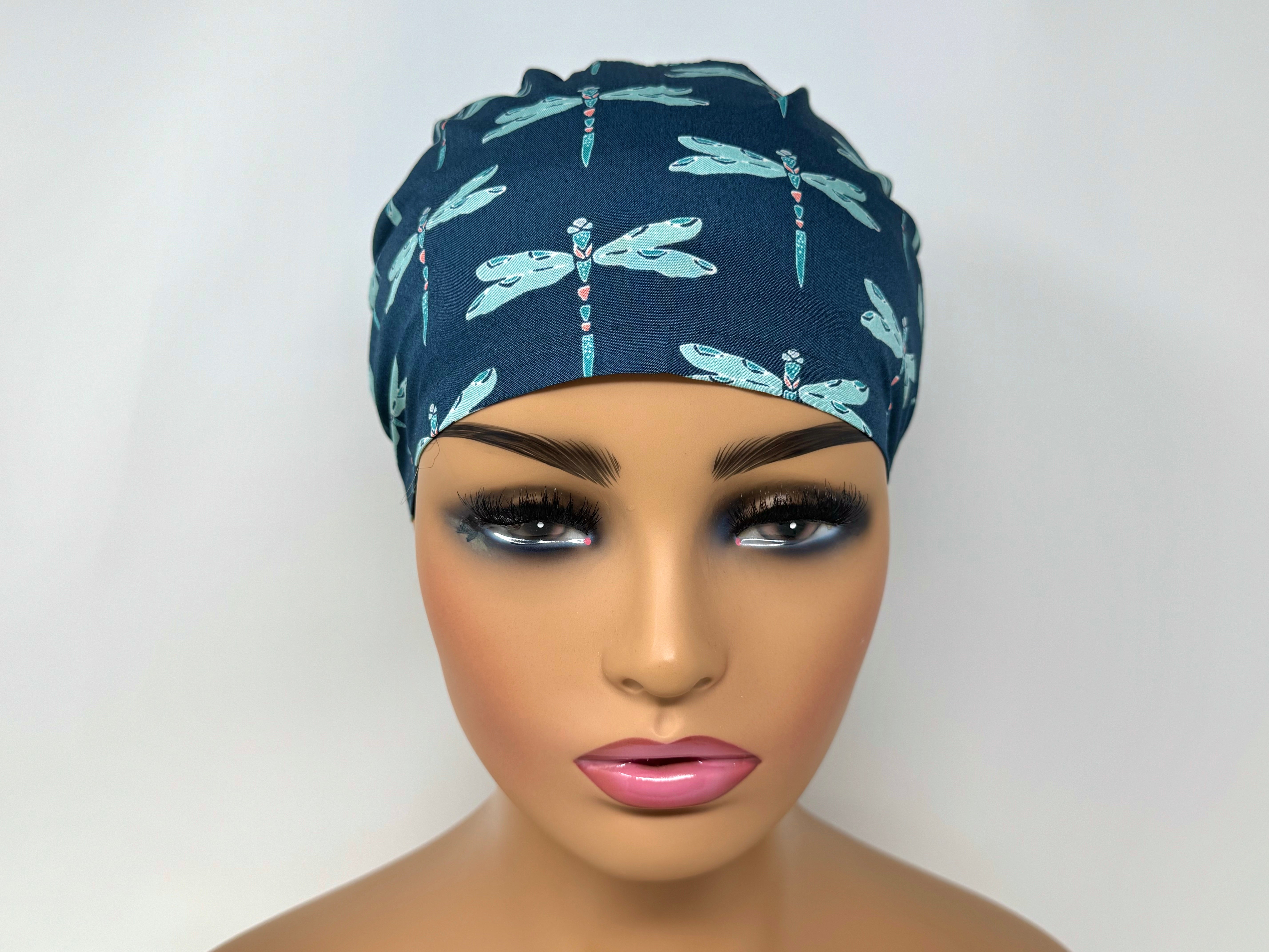 Dragonflies on Navy - Ponytail