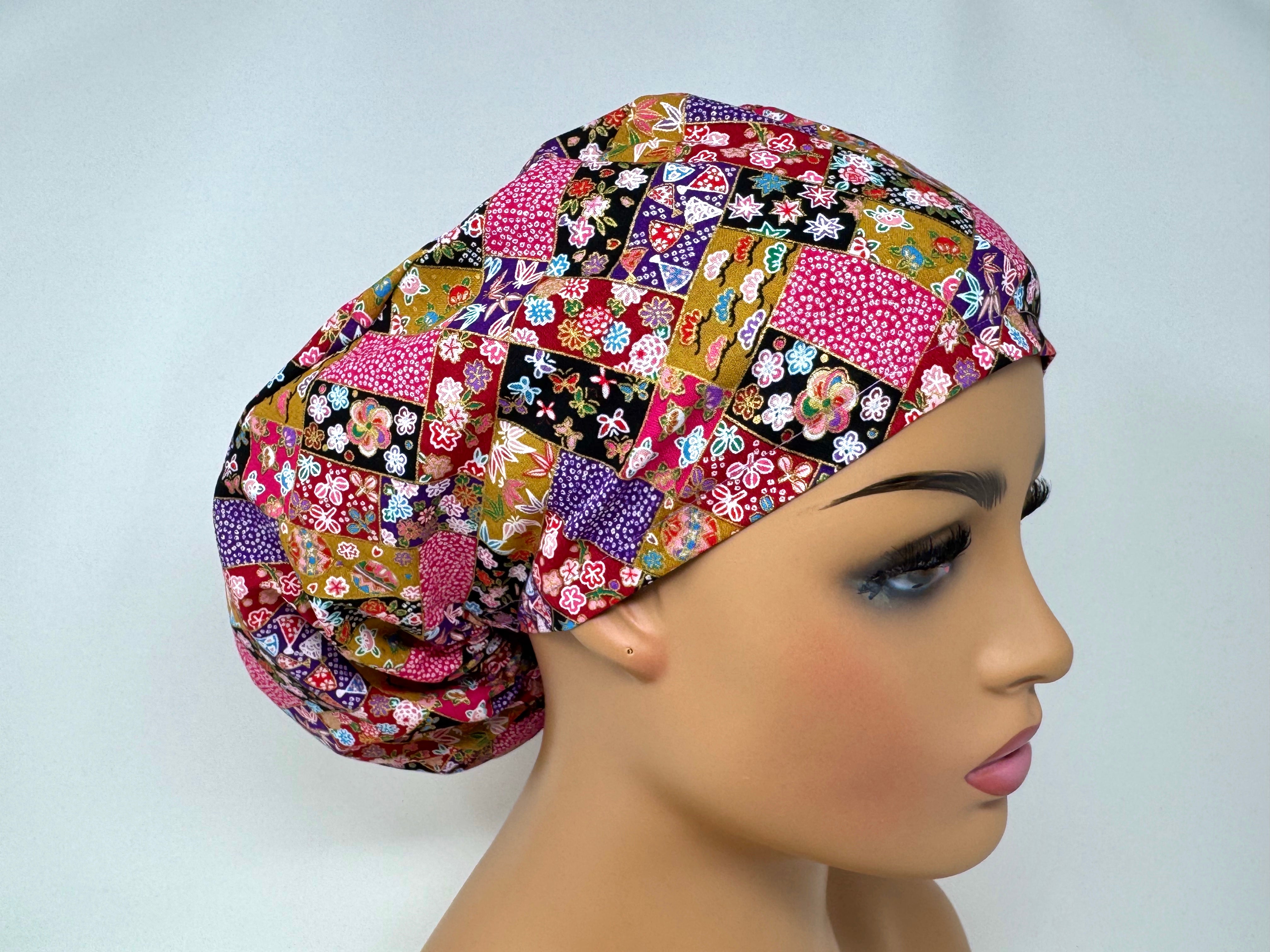 Mixed Floral Pattern C *Gold Metallic Print* - Ponytail