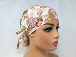 Load image into Gallery viewer, Mixed Flowers 13 - Scrub Hat - Ponytail
