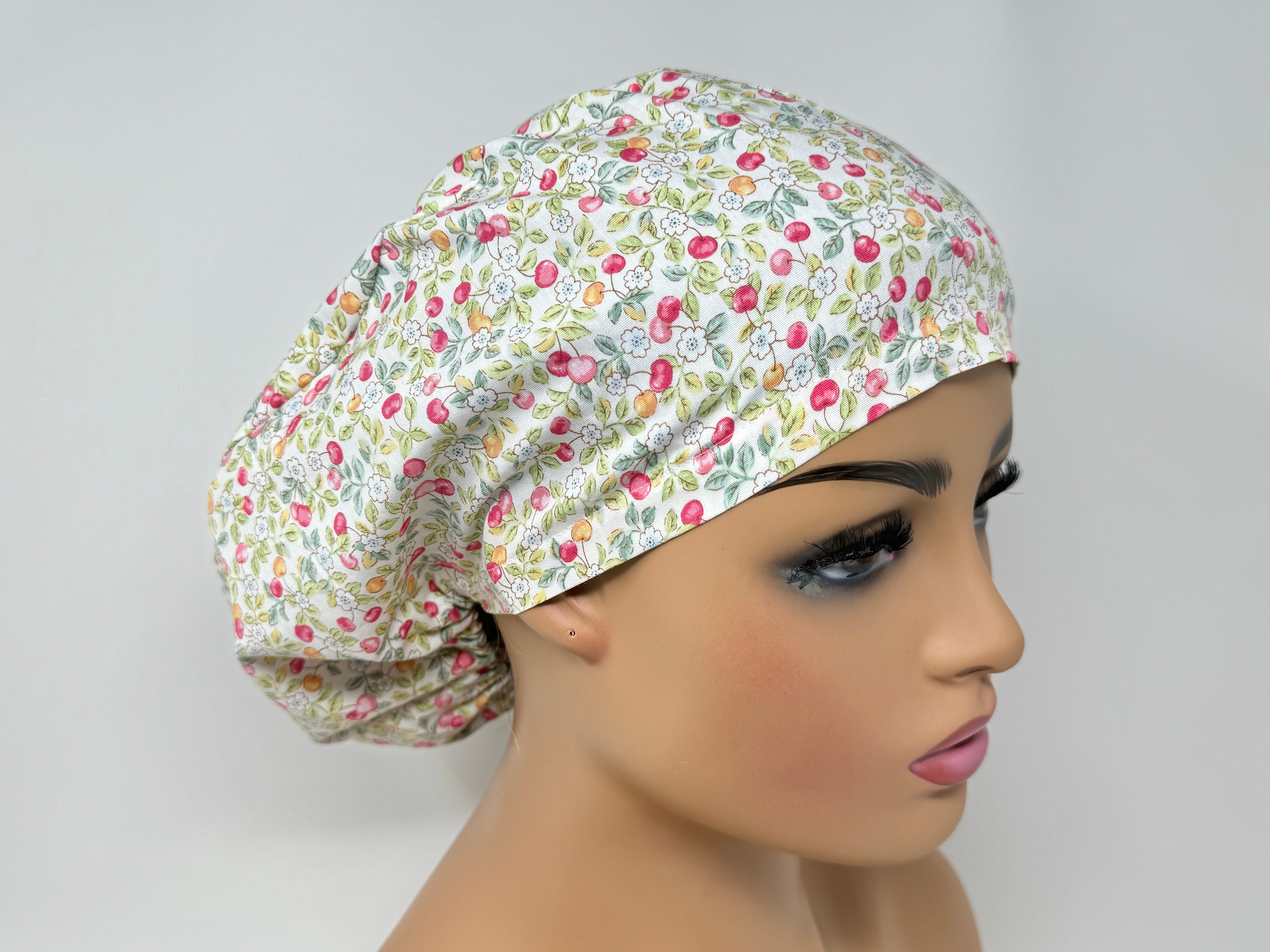 Cherries and Blossoms - Japanese fabric - Ponytail