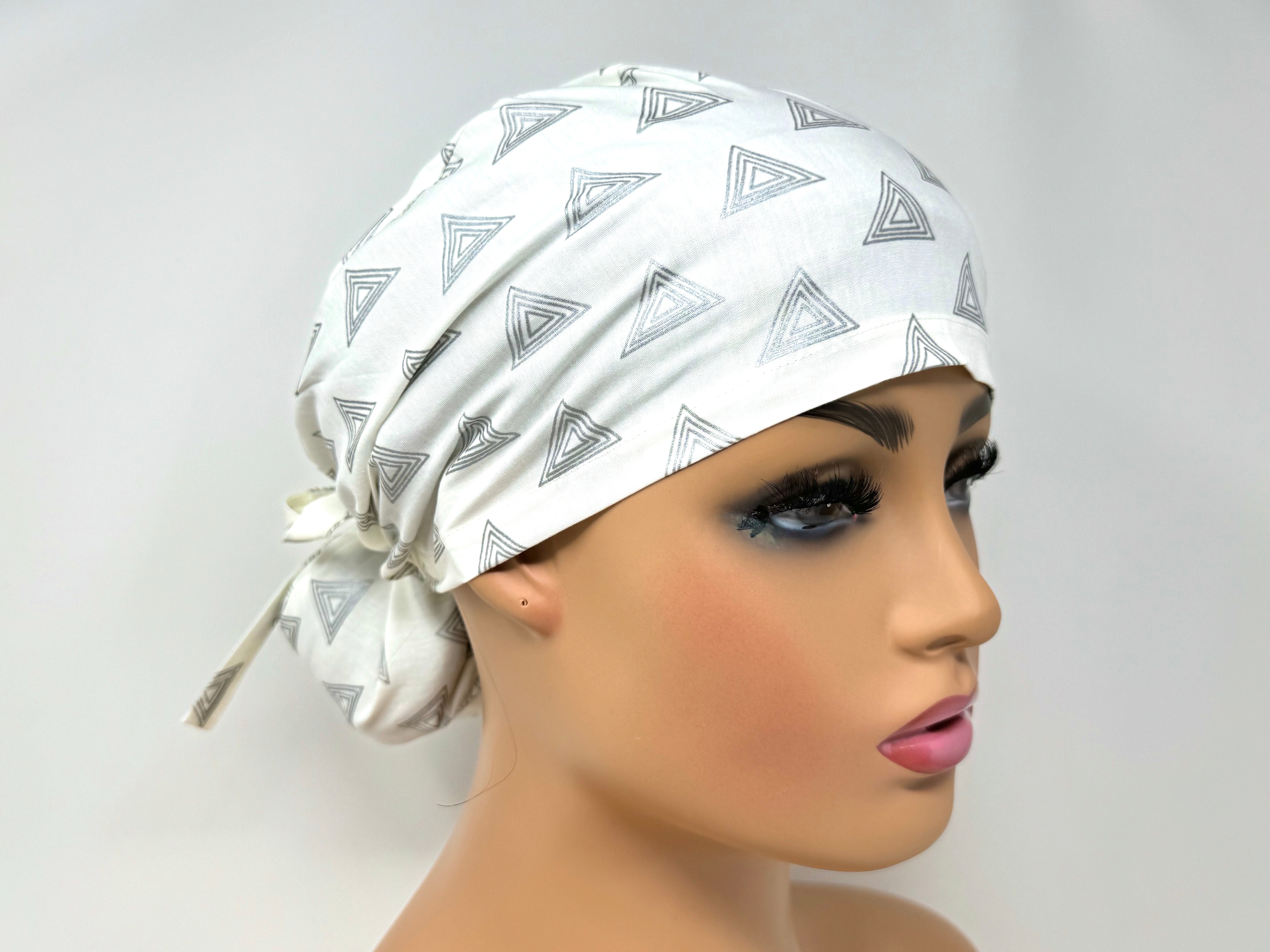 Triangles C - Silver Metallic Print  - Ponytail