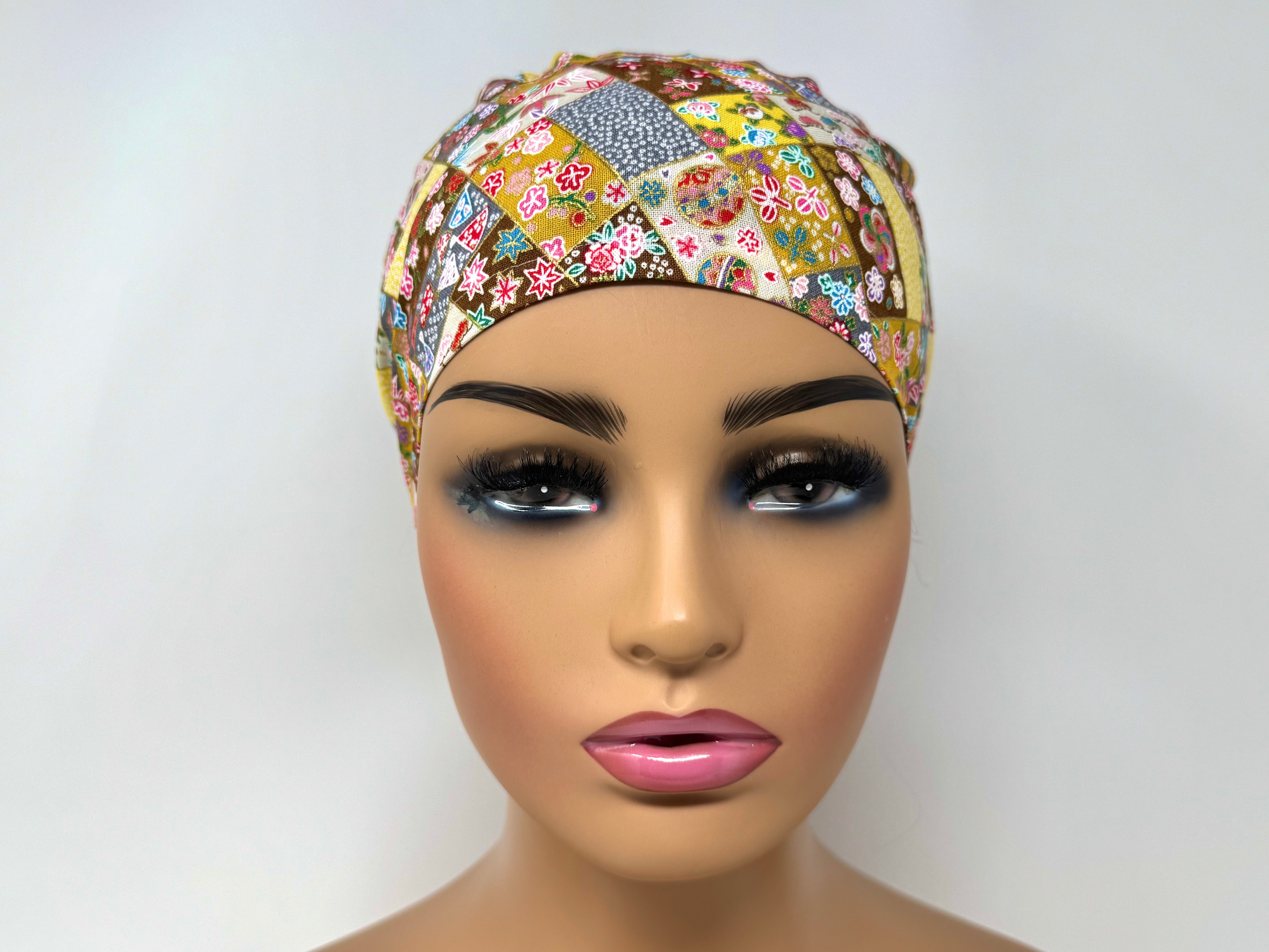 Mixed Floral Pattern   *Gold Metallic Print* - Ponytail