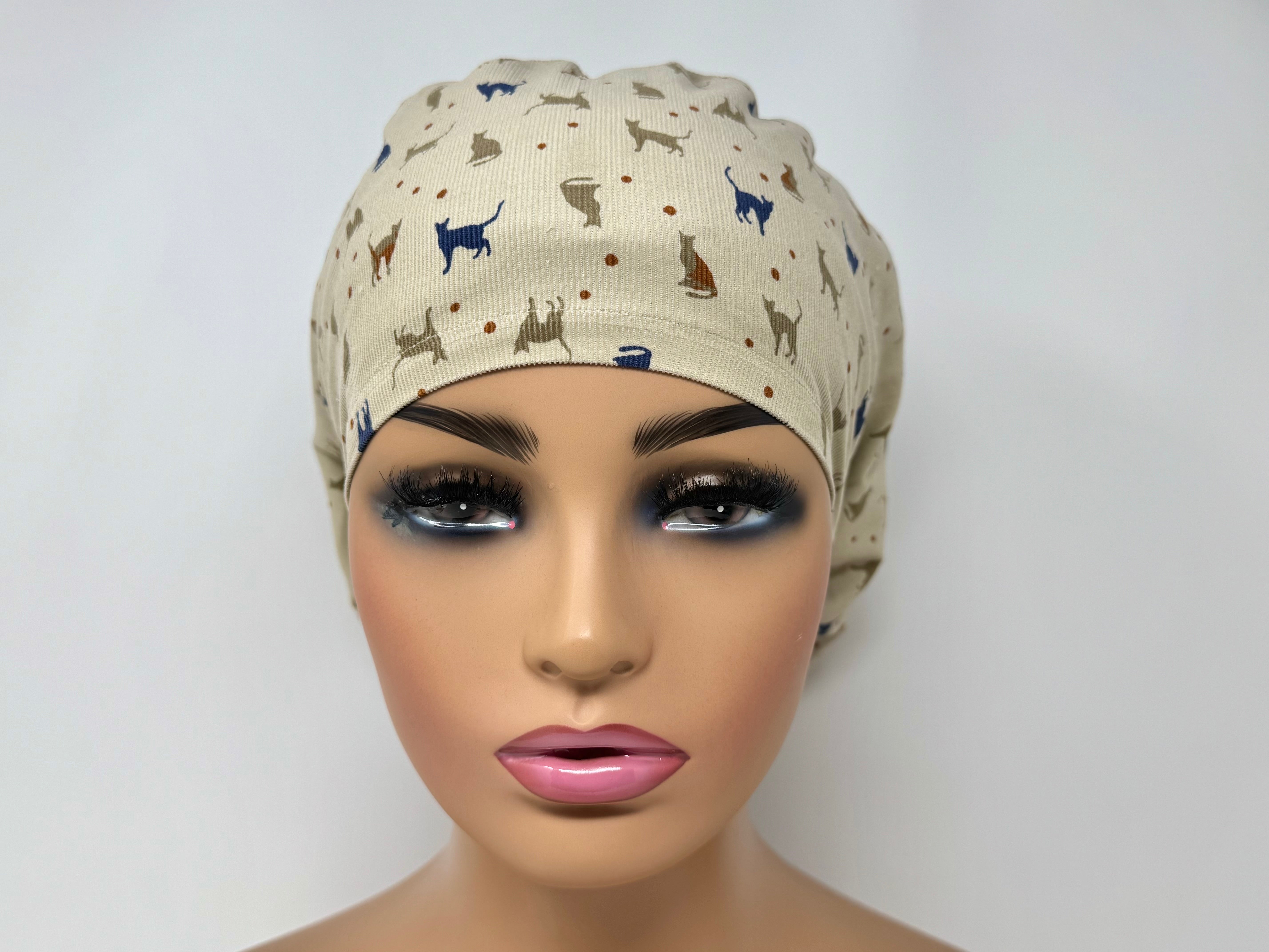 Cats and Pindots B -Cotton Corduroy - Ponytail