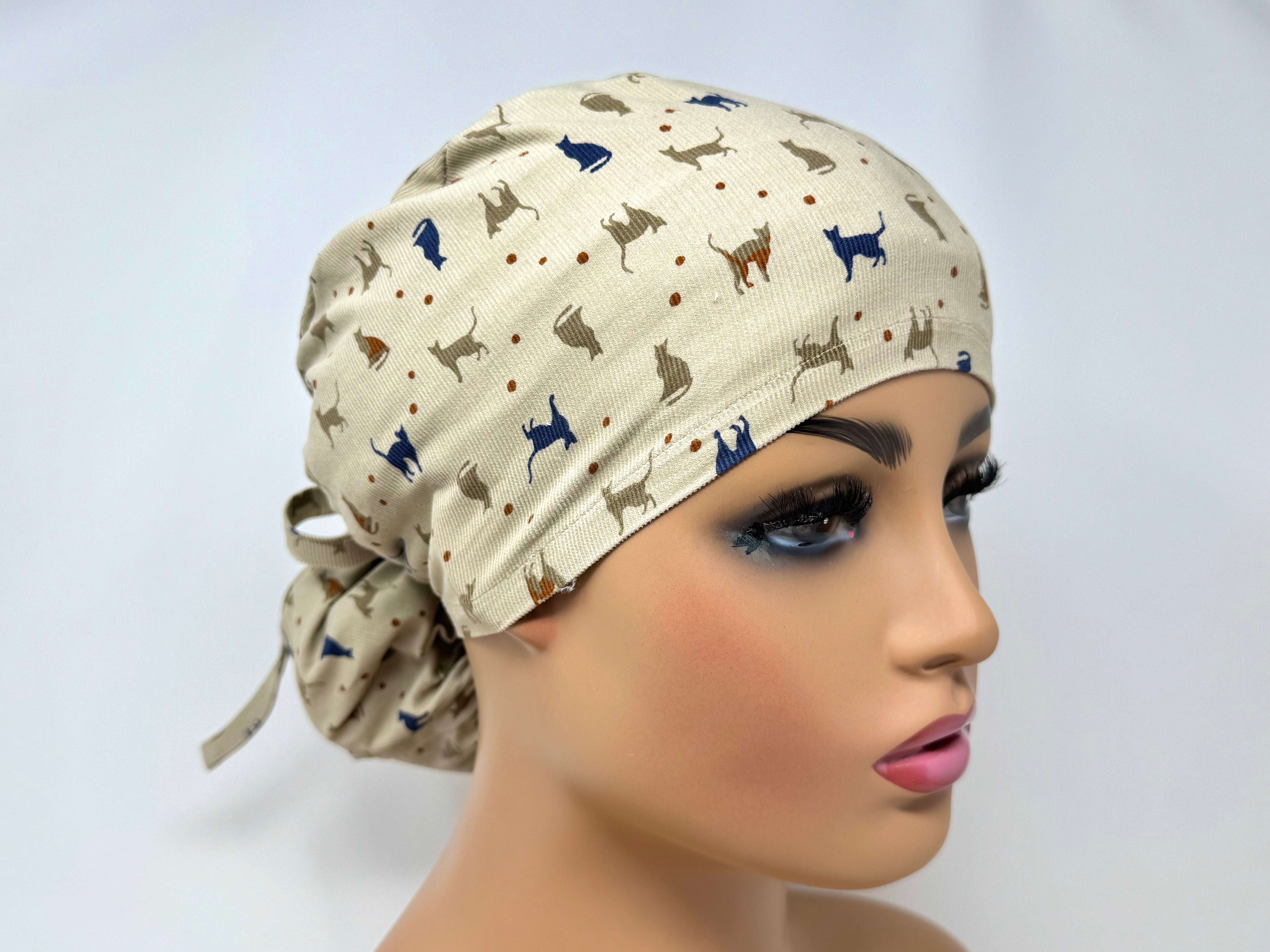 Cats and Pindots B -Cotton Corduroy - Ponytail