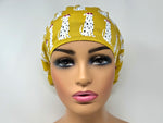 Load image into Gallery viewer, Dalmations - Mustard -Cotton Oxford - Ponytail
