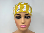 Load image into Gallery viewer, Dalmations - Mustard -Cotton Oxford - Ponytail
