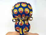Load image into Gallery viewer, Wise Monkeys - Nevy Blue - *Cotton Dobby* Ponytail
