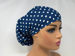 Load image into Gallery viewer, Polka on Navy - Ponytail
