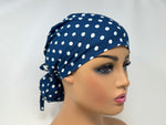 Load image into Gallery viewer, Polka on Navy - Ponytail

