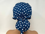 Load image into Gallery viewer, Polka on Navy - Ponytail
