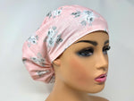 Load image into Gallery viewer, Grey Floral on Pink - Ponytail
