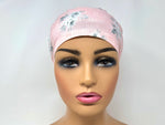 Load image into Gallery viewer, Grey Floral on Pink - Ponytail
