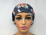 Load image into Gallery viewer, Large Pink Floral on Grey - Ponytail
