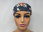 Load image into Gallery viewer, Large Pink Floral on Grey - Ponytail
