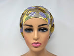 Load image into Gallery viewer, Wavy Patterns: Brown  *Gold Metallic Print* - Ponytail
