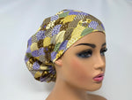 Load image into Gallery viewer, Wavy Patterns: Brown  *Gold Metallic Print* - Ponytail
