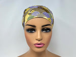 Load image into Gallery viewer, Wavy Patterns: Brown  *Gold Metallic Print* - Ponytail
