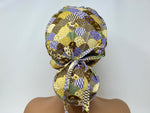 Load image into Gallery viewer, Wavy Patterns: Brown  *Gold Metallic Print* - Ponytail
