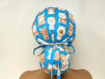 Load image into Gallery viewer, Dashing Cats B  -Cotton Lawn  - Ponytail
