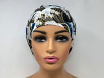 Load image into Gallery viewer, The Great Waves B -*Gold Metallic Print*  - Cotton Dobby - Ponytail
