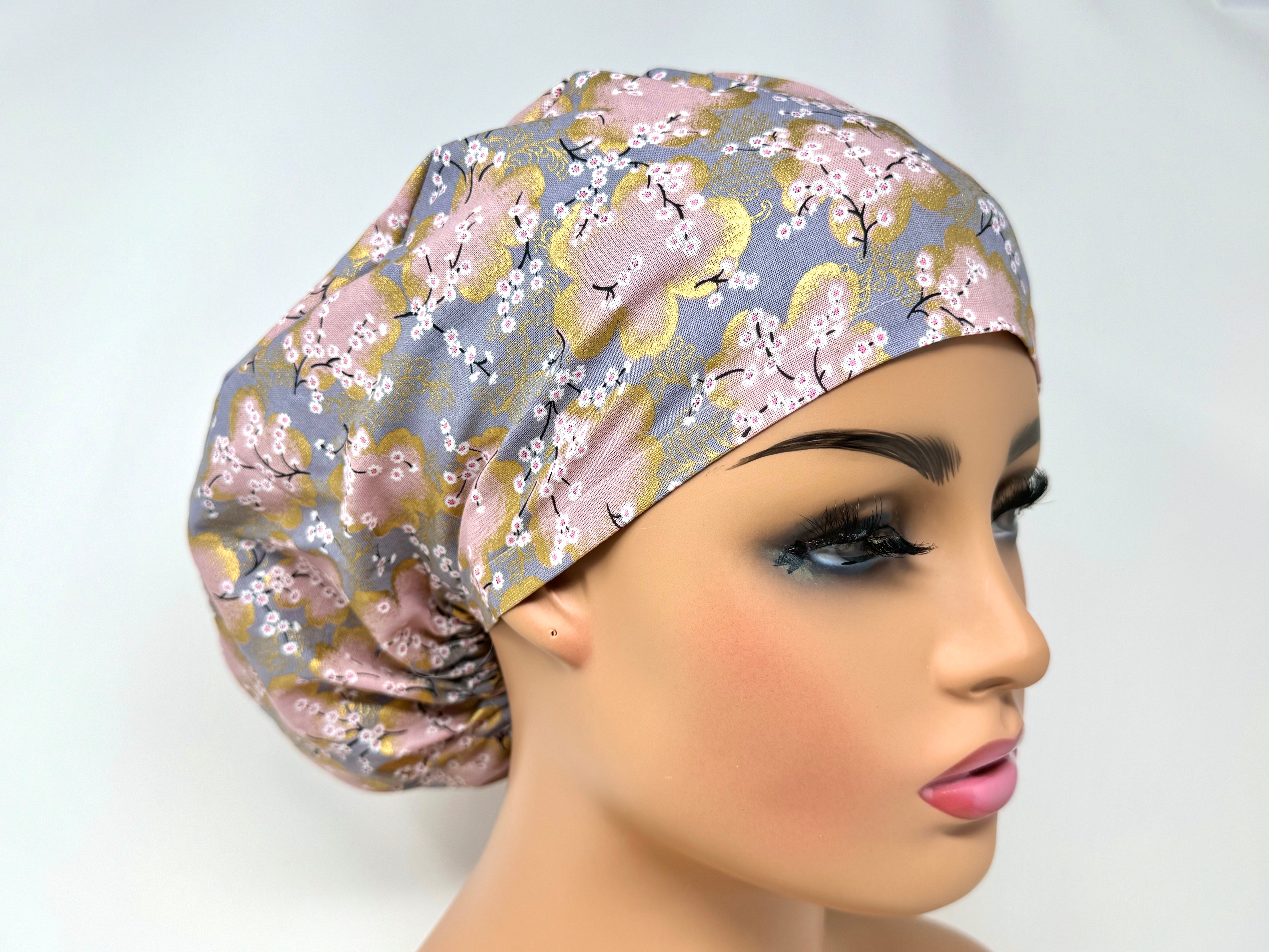 Grand Sakura on Grey *Gold Metallic Print* - Ponytail