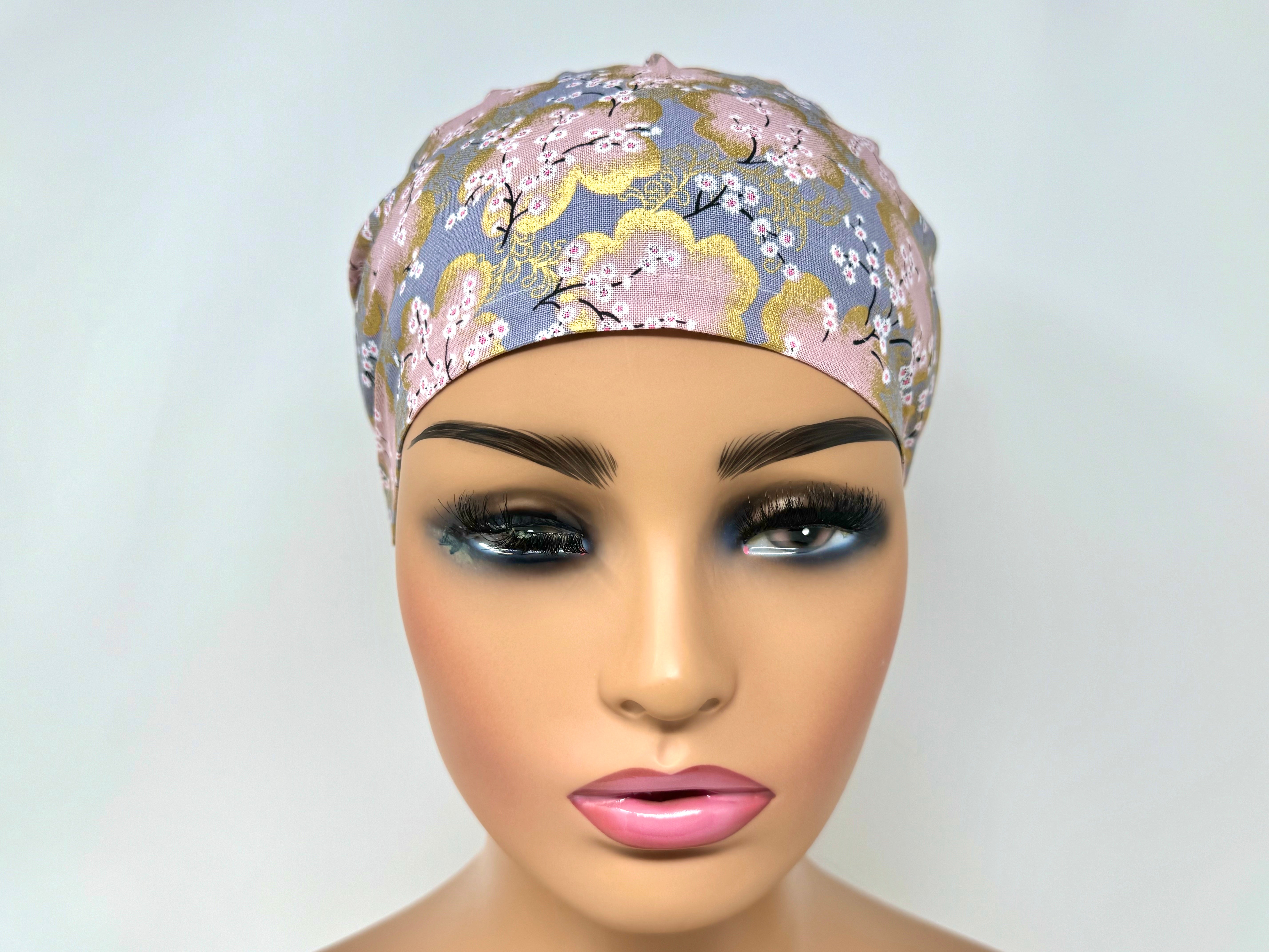 Grand Sakura on Grey *Gold Metallic Print* - Ponytail