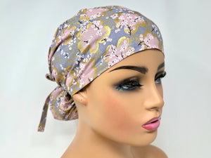 Grand Sakura on Grey *Gold Metallic Print* - Ponytail