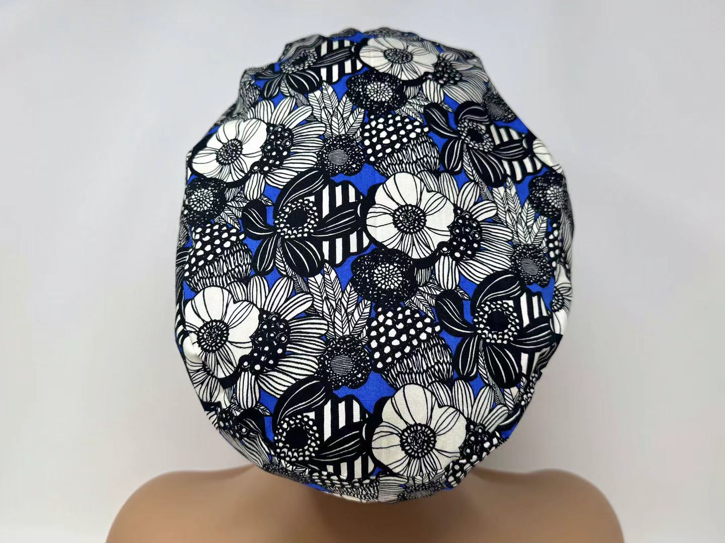 Wild Floral B - Scrub Hat - Ponytail