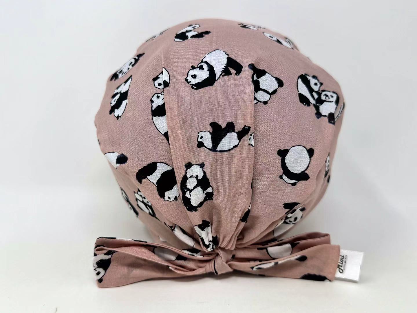 Panda Family  On Pink -Cotton Lawn