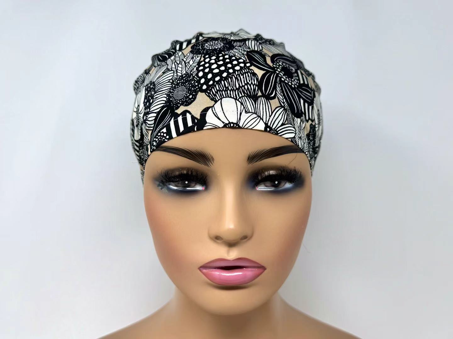 Wild Floral C - Scrub Hat - Ponytail