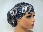 Load image into Gallery viewer, Wild Floral B - Scrub Hat - Ponytail
