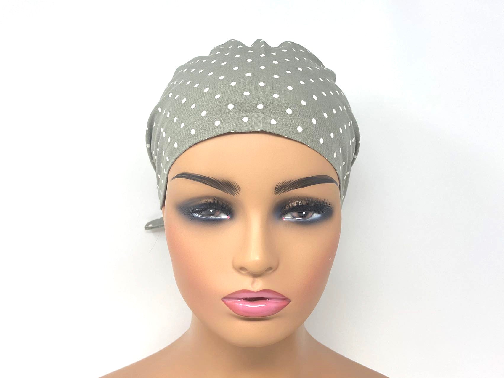 Polka Dots on Grey - Ponytail