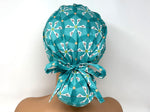 Load image into Gallery viewer, Storks in Geometric Pattern on Teal - Ponytail
