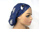 Load image into Gallery viewer, Celestial Whales on Navy *Gold Metallic Print* - Ponytail
