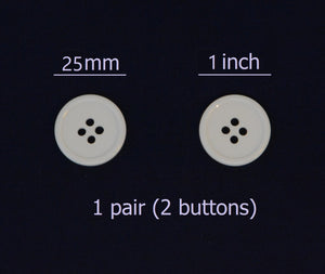 White Button Add-on (One Pair)