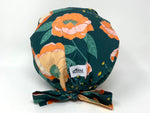 Load image into Gallery viewer, Large Orange Floral on Green
