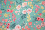 Load image into Gallery viewer, Rose Garden on Teal
