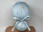Load image into Gallery viewer, Jasmine Flowers on Baby Blue - Ponytail
