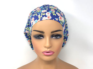Mixed Floral on Royal Blue - Ponytail