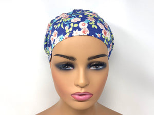 Mixed Floral on Royal Blue - Ponytail