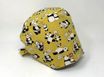 Load image into Gallery viewer, Pandas Stay Home &lt;br&gt;on Mustard &lt;br&gt;*Cotton Oxford*
