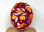 Load image into Gallery viewer, Citrus on Maroon - Ponytail
