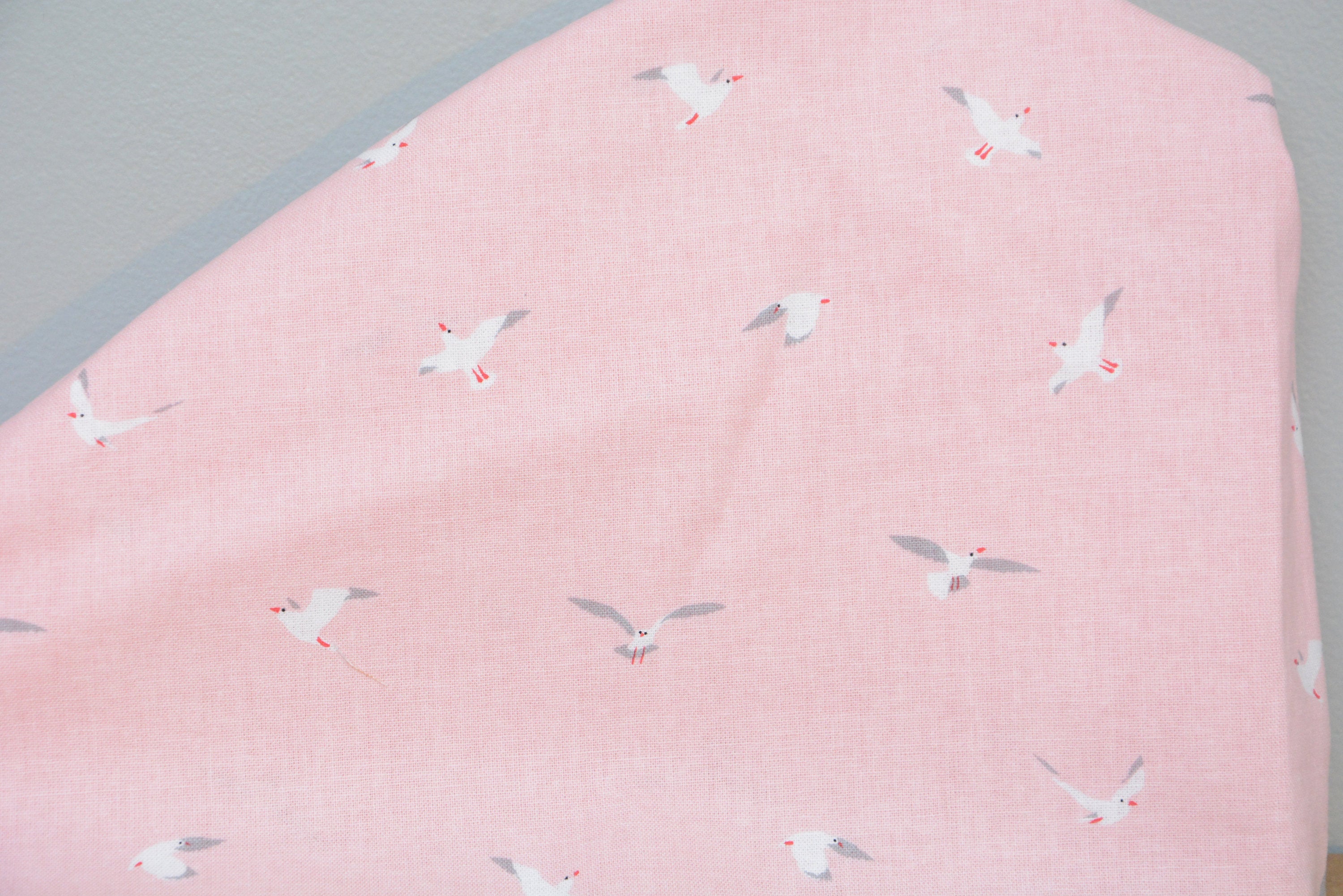 Flying Seagulls on Pink
