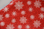 Load image into Gallery viewer, Christmas Snowflakes on Red
