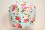 Load image into Gallery viewer, Pink Roses and Polka Dots on Sky Blue
