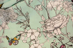 Load image into Gallery viewer, Floral Sketch with Butterflies on Teal
